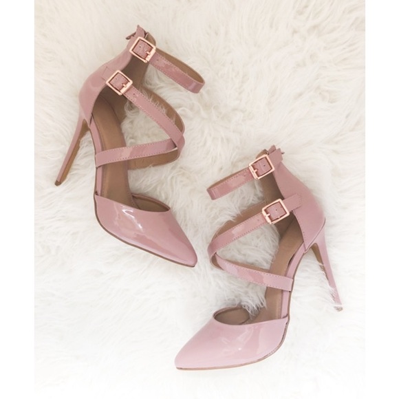 Charlotte Russe Shoes - Cross Strap Pointed Toe Pumps